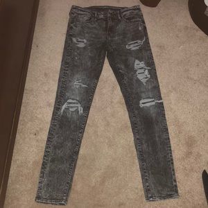 American Eagle Ripped Black Skinny Jeans